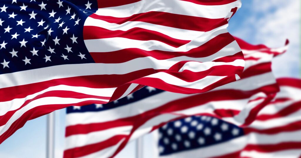 patriotic american flag outdoors